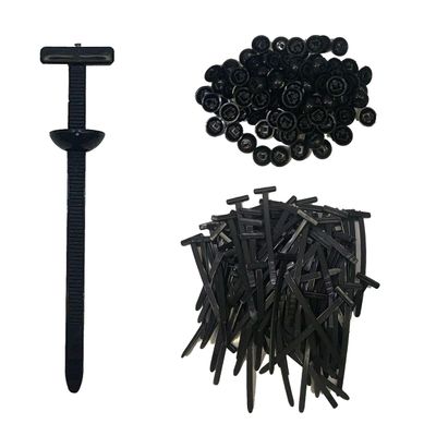 100PCS Nylon Universal Cable Tie Buckle,Heavy Duty Self-Locking Zip Ties Holder with Pin & Button Design, Multipurpose Plastic Cable Ties Tool, UV Resistant Zipties for Car Daily Repair Auto Fixing
