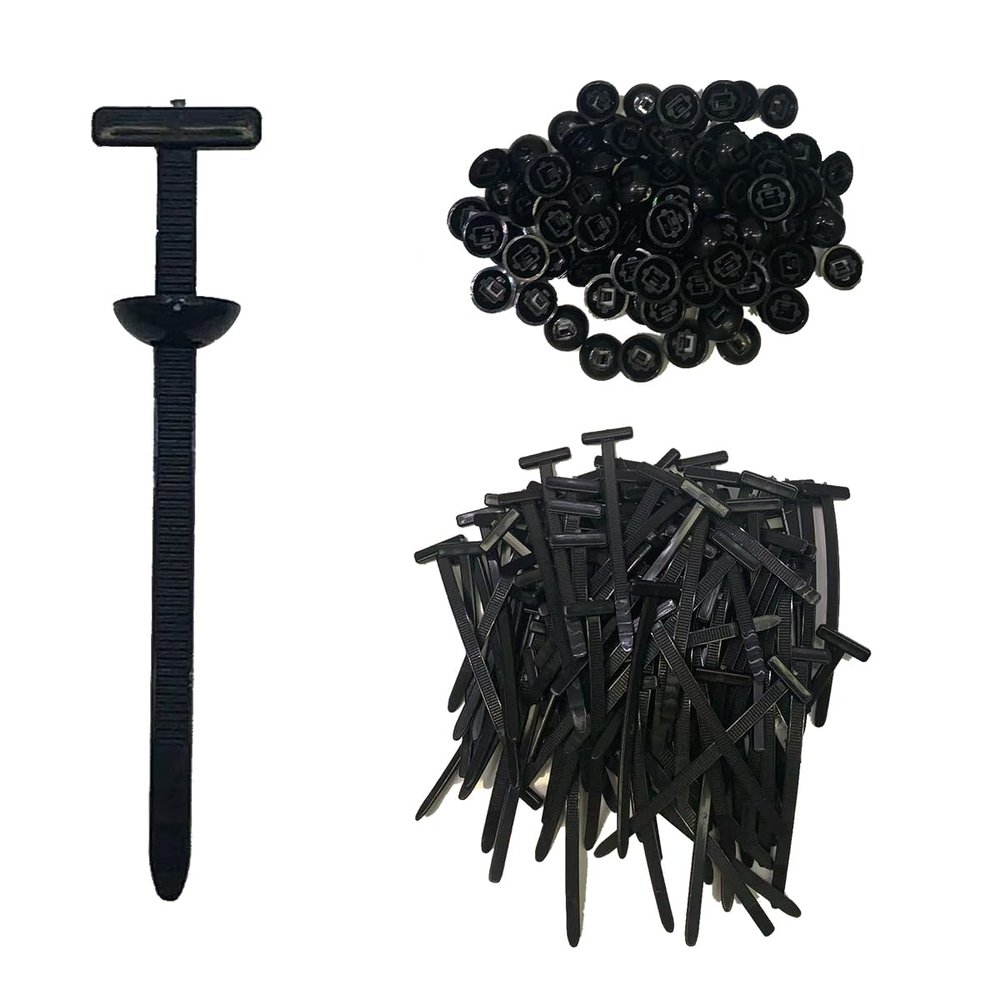 100PCS Nylon Universal Cable Tie Buckle,Heavy Duty Self-Locking Zip Ties Holder with Pin & Button Design, Multipurpose Plastic Cable Ties Tool, UV Resistant Zipties for Car Daily Repair Auto Fixing