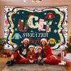 10X10ft Ugly Sweater Christmas Party Decorations Photo Backdrop Photography Background, Red and Green Xmas Backdrops Photo Booth Prop Banner Balloons Wall Decor Tablecloth view 2