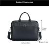88JUNYh Leather Briefcase for Women Men's Business Briefcase Large Capacity Laptop Bag view 2