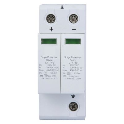 2P 40KA Surge Protective Device DC Photovoltaic Lightning Tele Protector Low Voltage Arrester 1000V