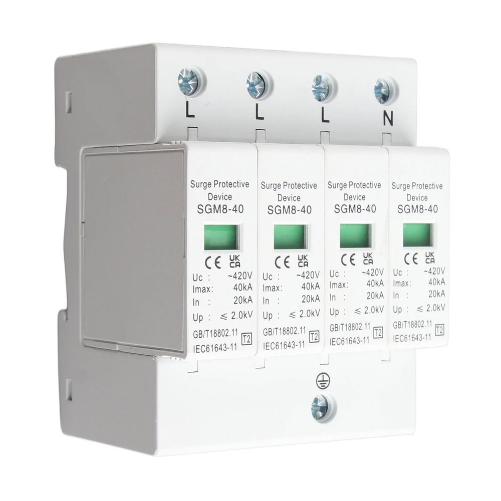 4P 20KA-40KA House Surge Din Rail Low-Voltage Protector Arrester Device for Thunder Protection