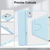360 Rotating Acrylic Clear Hard Tablet Cover Suitable for Lenovo Idea Tab Pro 12.7inch TB-373FU 2025 Case with Pen Holder(Dark Green) view 4