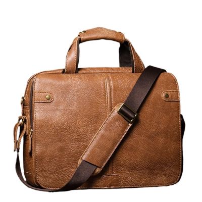 88JUNYh Leather Briefcase for Women Briefcase Men's Cowhide Handbag Business Travel Retro Computer Bag for 15 Inch Laptop
