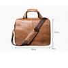 88JUNYh Leather Briefcase for Women Briefcase Men's Cowhide Handbag Business Travel Retro Computer Bag for 15 Inch Laptop view 2