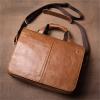 88JUNYh Leather Briefcase for Women Briefcase Men's Cowhide Handbag Business Travel Retro Computer Bag for 15 Inch Laptop view 3