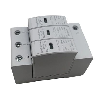 AC SPD 2P 3P 4P 20ka 40ka 60ka AC275v 385V 420v House Lightning Surge Protector Protection Low-Voltage Arrester Device(3p,10-20KA_275V)