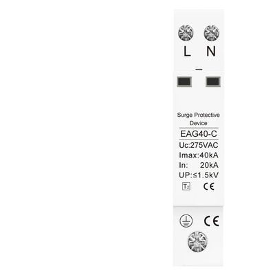 1P+N AC SPD 20KA~40KA 275V House Surge Protector Protection Protective Low-Voltage Arrester Device