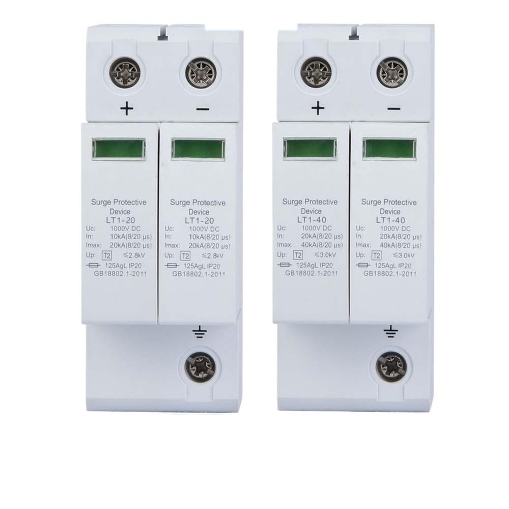 Low Voltage Arrester 2P Protective Device DC Photovoltaic Protector Low Voltage Arrester Protective Device(2P40KA)
