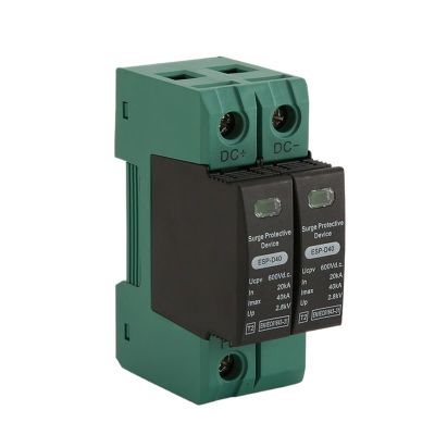 2P Din Rail DC SPD 600V (20KA~40KA) House SPD Surge Protector Protective Low-Voltage Arrester Device
