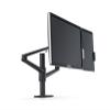 ADBWEKKF OL-3T Aluminum 3 in 1 Height Adjustable Desktop Dual Arm 17-32 Inch Monitor Holder+10-17 Inch Laptop Stand +14 Inch Tablet Mount(Black) view 4