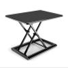 ADBWEKKF ID-30 Aluminum Easy Up Height Adjust Sit Stand Desk Riser Foldable Laptop Desk Monitor Holder Stand with Keyboard Tray(Black) view 1