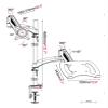 ADBWEKKF GM124U-D Desktop Dual Arm 10"-27" Monitor Holder+ Laptop Holder Stand Table Full Motion Dual Monitor Mount Arm Stand view 2