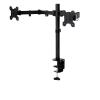 ADBWEKKF Clamping Full Motion 360 Degree Dual Monitor Holder Stand 10"-27" LCD LED Monitor Mount Arm Loading 8kgs Each Head view 1