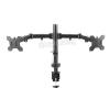 ADBWEKKF Clamping Full Motion 360 Degree Dual Monitor Holder Stand 10"-27" LCD LED Monitor Mount Arm Loading 8kgs Each Head view 3