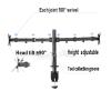 ADBWEKKF Clamping Full Motion 360 Degree Dual Monitor Holder Stand 10"-27" LCD LED Monitor Mount Arm Loading 8kgs Each Head view 4