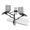 ADBWEKKF OL-30T Aluminum 3 in 1 Height Adjustable Desktop Dual Arm 10-17 Inch Double Laptop Stand +14 Inch Tablet Mount(Gray) view 2