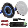 STUDIOFINIX 4 Inch Bluetooth Ceiling Speakers,160W 2-Way System, Wired Surround Sound for Living Room, Office,Kichten,Study Room,Basement,Covered Patio and Flush Mount view 1