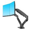 ADBWEKKF F195A 3-12kg Aluminum 22-32" Dual Computer Screen Stand Gas Spring Arm Full Motion Double PC Monitor Holder Support(Black) view 1