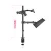 ADBWEKKF DL-T902-K6 Desktop Stand Full Motion 360 Degree Steel Dual Monitor Holder 10"-27" Clamp Base Monitor Mount Arm Loading 9.9kgs view 2