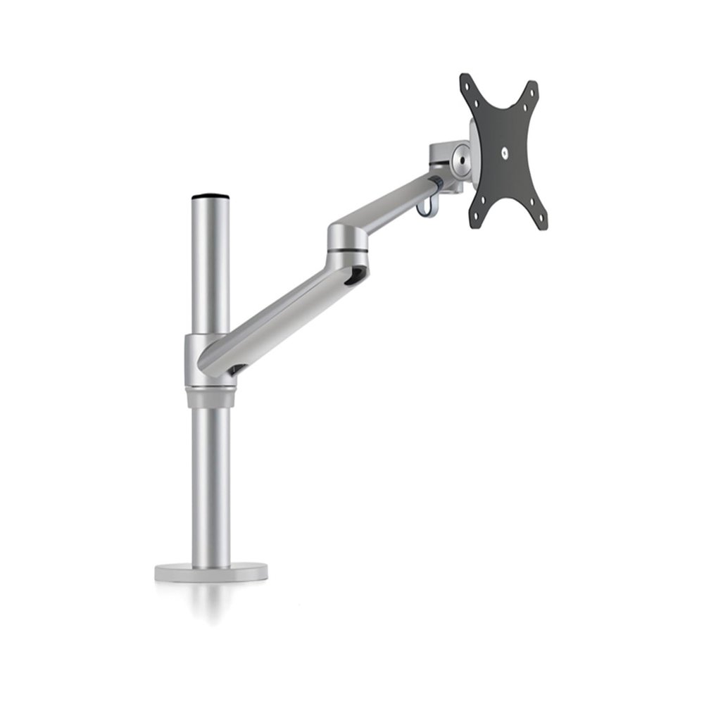 ADBWEKKF OL-1 Alunimum Height Adjustable 17-32 Inch Screen Monitor Holder Arm Full Motion Desktop Monitor Mount Stand Load 8kgs(Silver Grey)