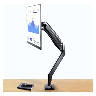 ADBWEKKF F100A Gas Spring Arm 22-35 Inch Screen Desktop Monitor Holder 360 Rotate 3-12kgs Monitor Mount Arm with USB 3.0 Port(Black)