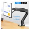 ADBWEKKF F100A Gas Spring Arm 22-35 Inch Screen Desktop Monitor Holder 360 Rotate 3-12kgs Monitor Mount Arm with USB 3.0 Port(Black) view 2