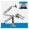 ADBWEKKF Full Motion 17-32inch Dual Monitor Holder Mount Arm +10-15.6inch Laptop Support Mechanical Spring Arm Max.Loading 10kgs(Black) view 3