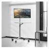 ADBWEKKF Aluminum Alloy UT-2 Full Motion 2in1 Laptop Floor Stand Monitor Keyboard Support Stand Height Adjust Moving Laptop Desk(Silver-White) view 4