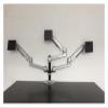 ADBWEKKF Desktop Full Motion 17-32inch Triple Monitor Holder Mount Aluminum Mechanical Spring Arm Monitor Support Max.Loading 10kgs Each(Silver Grey) view 1