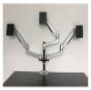 ADBWEKKF Desktop Full Motion 17-32inch Triple Monitor Holder Mount Aluminum Mechanical Spring Arm Monitor Support Max.Loading 10kgs Each(Silver Grey) view 4