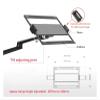 ADBWEKKF OL-3S Height Adjustable Desktop Dual Arm 17-32 Inch Monitor Holder+12-17 Inch Laptop Holder Stand Full Motion Mount Arm(Gray) view 3