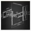 A52M 6 Arm Double Arm Full Motion 40kg 65inch 70inch Retractable Led Tv Wall Mount LCD Bracket Stand Plasma Holder view 2
