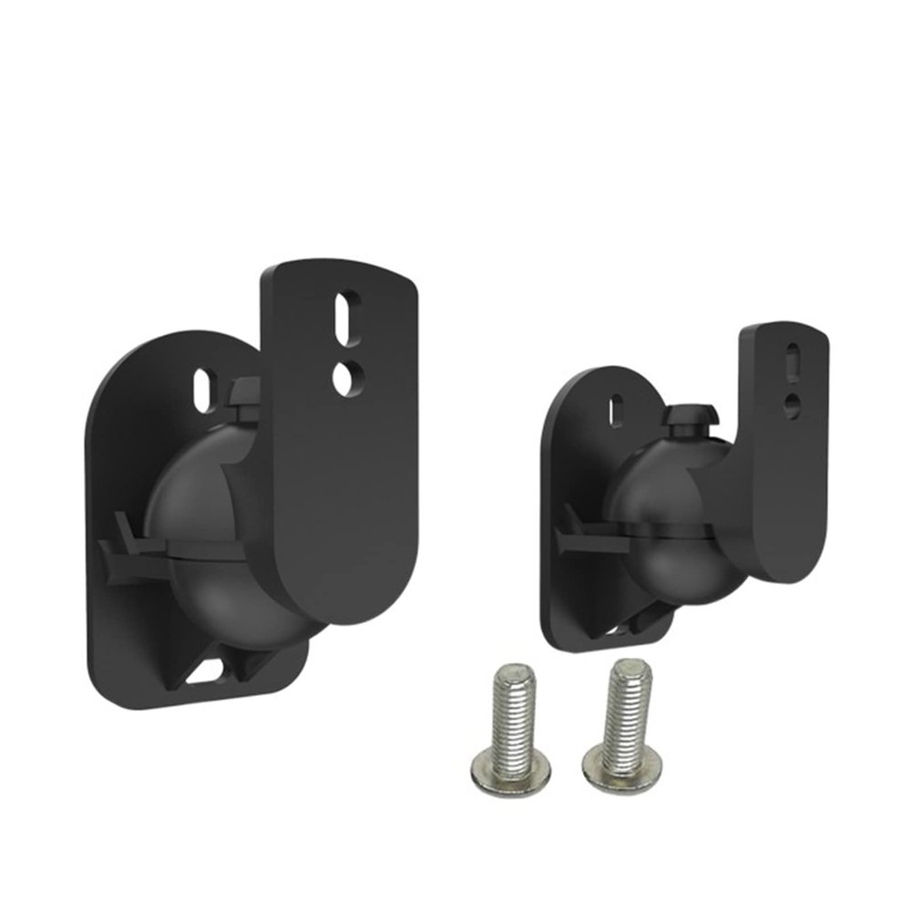 ADBWEKKF (1 Pair) SW-03B Shipping Universal ABS Plastic 5KG Tilt Sound Speaker Wall Bracket Mount Holder Stand(with Extra Screw)