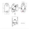 ADBWEKKF (1 Pair) SW-03B Shipping Universal ABS Plastic 5KG Tilt Sound Speaker Wall Bracket Mount Holder Stand(with Extra Screw) view 3