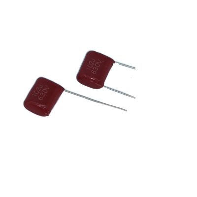 100pcs CBB 102 630V 102J 630V 0.001uF 1nF P10 CBB22 Metallized Polypropylene Film Capacitor
