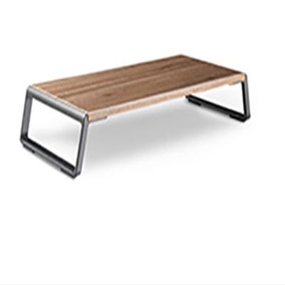 ADBWEKKF ID-20 Aluminum Alloy Desk Monitor/Notebook/Laptop Stand Space Bar Anti-Slip Desk Riser Loading 12kgs(Brown)