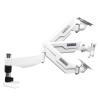 10-27" Full Rotation Desktop Monitor Holder Gas Spring Arm TV Mount Lifting Bracket Loading 1.5-10kgs White Black(Black) view 4