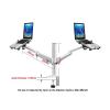 ADBWEKKF OA-12X Multifunctional Dual Arm Two Pad Desk Mount 10"-15" Double Laptop Table Holder Stand Bracket Clamp Base 65mm(OA-12X) view 3