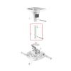 ADBWEKKF 13.6kg Full Motion Tilt Swivel Aluminum Projector Ceiling Long Mount Bracket Rack(White) view 3