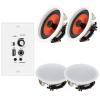 STUDIOFINIX 6.5 Inch Bluetooth Ceiling Speakers,600W 2-Way System with Wall Amplifier,for Home Theater, Living Room,Office,Kichten,Study Room,Basement,Covered Patio and Flush Mount (4 Speakers) view 1