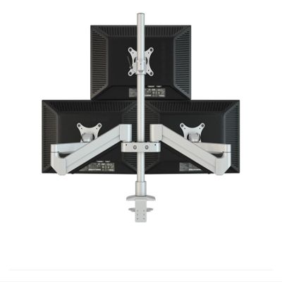 ADBWEKKF M2037 Desktop Triple Monitor Holder Support Aluminum Full Motion Triple Monitor Arm Loading 8kgs with 70cm Stand Pole
