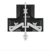 ADBWEKKF M2037 Desktop Triple Monitor Holder Support Aluminum Full Motion Triple Monitor Arm Loading 8kgs with 70cm Stand Pole view 1