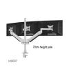 ADBWEKKF M2037 Desktop Triple Monitor Holder Support Aluminum Full Motion Triple Monitor Arm Loading 8kgs with 70cm Stand Pole view 2