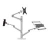 ADBWEKKF OL-20L Aluminum Multifunction 10"-17" Laptop Stand 10"-32" Monitor Desktop Holder +4"-14"(Long Pole Grey) view 1