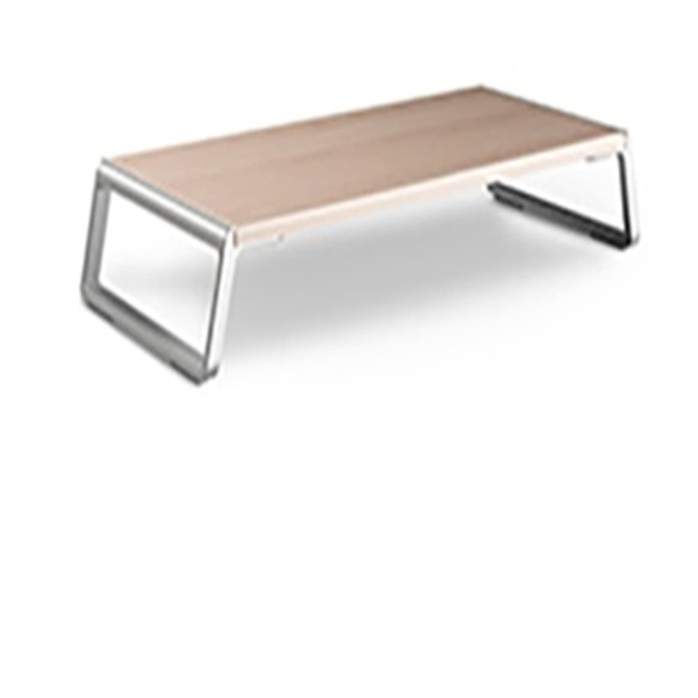 ADBWEKKF ID-20 Aluminum Alloy Desk Monitor/Notebook/Laptop Stand Space Bar Anti-Slip Desk Riser Loading 12kgs(Light Brown)