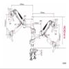 27" 5-16kg Heavy Gauge Full Motion Air Gas Spring LCD Tv Table Mount Double Monitor Stand Big Base 400mm view 3