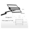 ADBWEKKF OL-4L Aluminum Height Adjustable Desktop Dual Arm 17-32 Inch Monitor Holder+12-17 Inch Laptop Holder Stand Full Motion Mount Arm(Silver) view 4