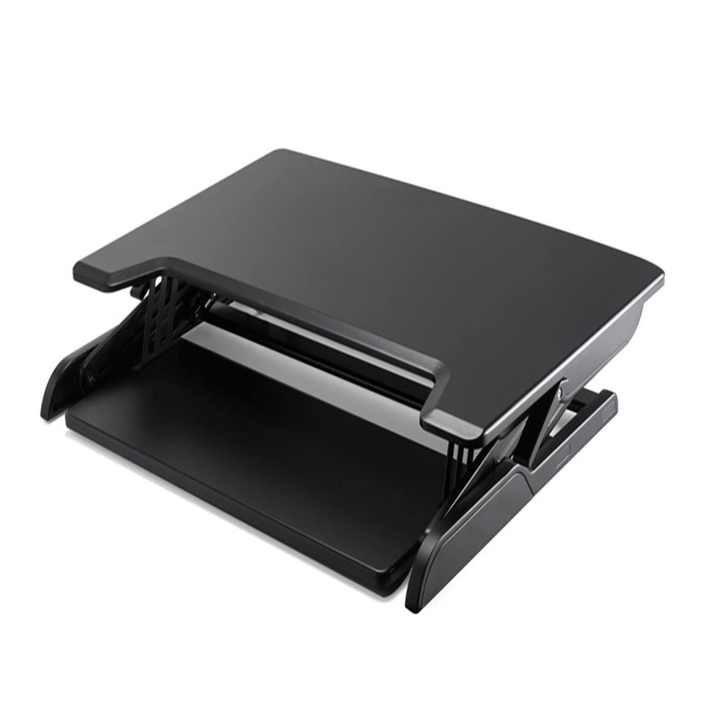 ADBWEKKF ID-36 Height Adjust Sit Stand Desk Riser Foldable Laptop Desk Notebook/Monitor Holder Stand with Keyboard Tray(Black)
