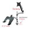 ADBWEKKF 0-200mm Thick Desk GM124U-D Multimedia Desktop Dual Arm 10"-27" Monitor Holder+ Laptop Stand Table Dual Monitor Mount Arm Stand(190-200mm Desk) view 3
